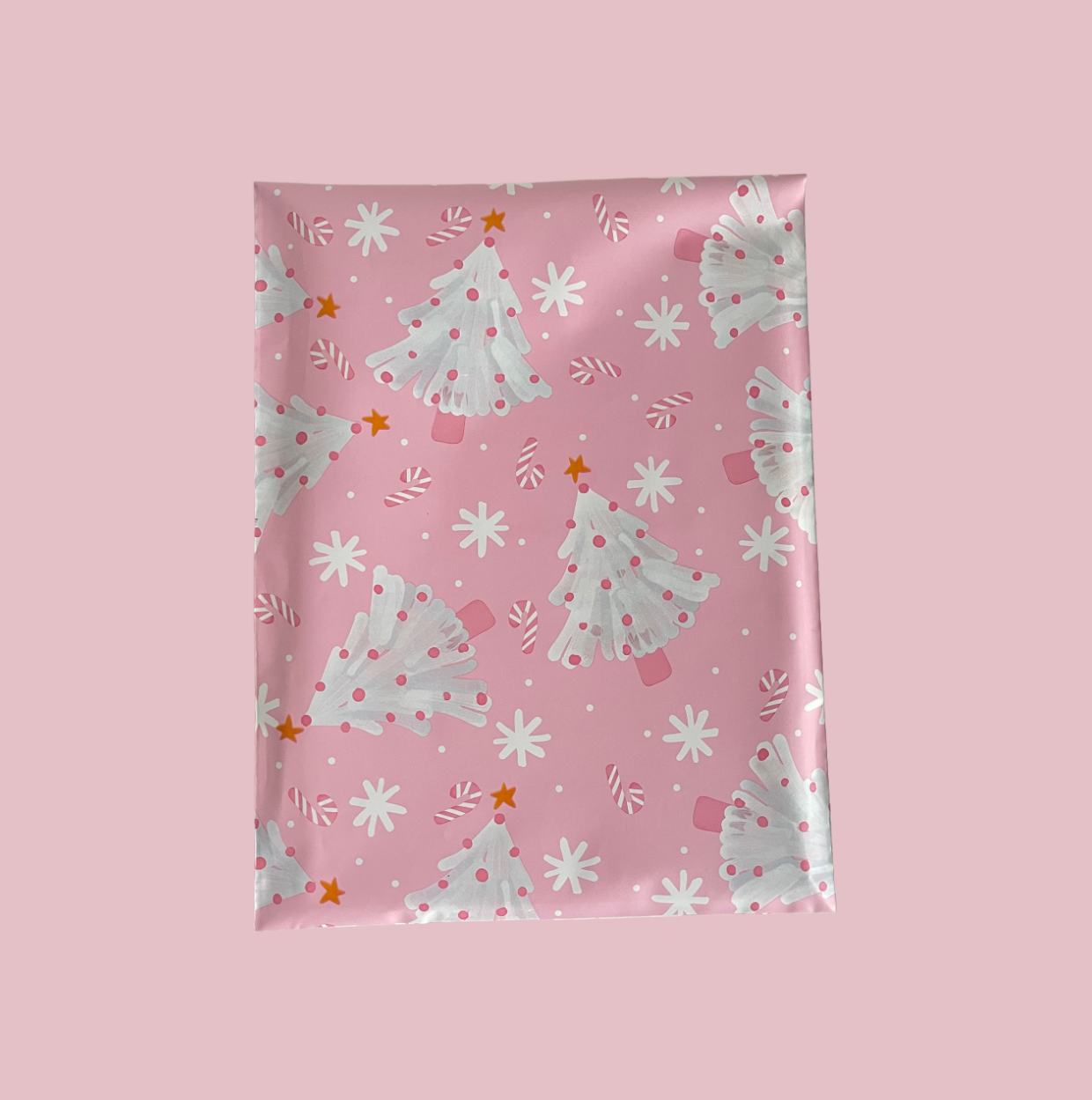 IMPERFECT Pink Christmas Poly Mailer