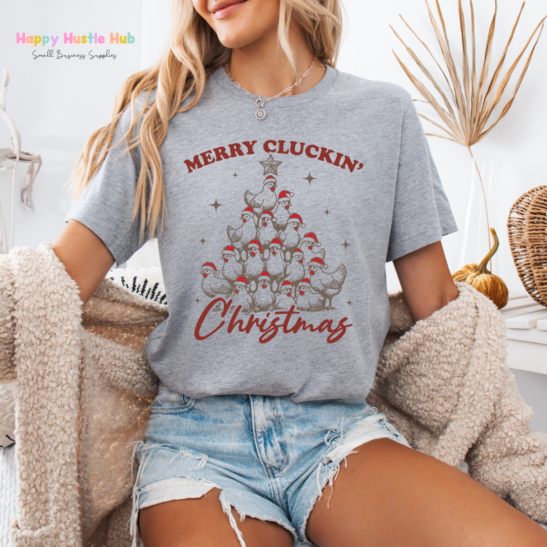 Merry Clucking Christmas DTF Transfer