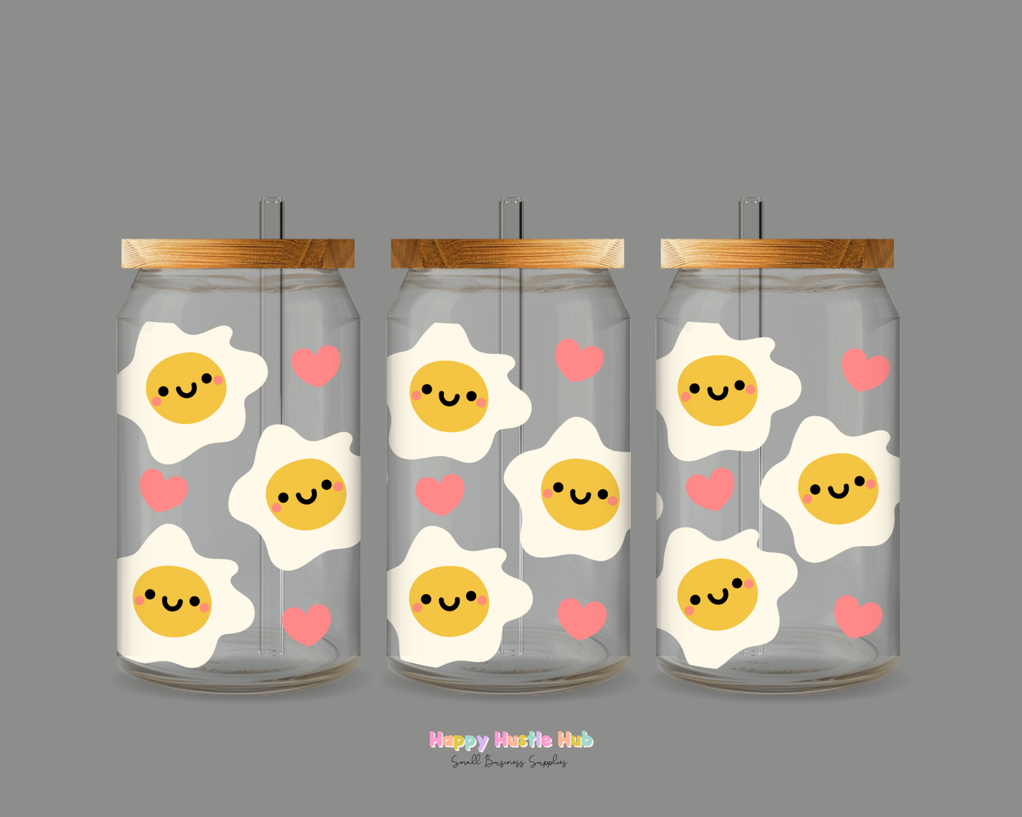 Breakfast Smiles UV DTF Cup Wrap