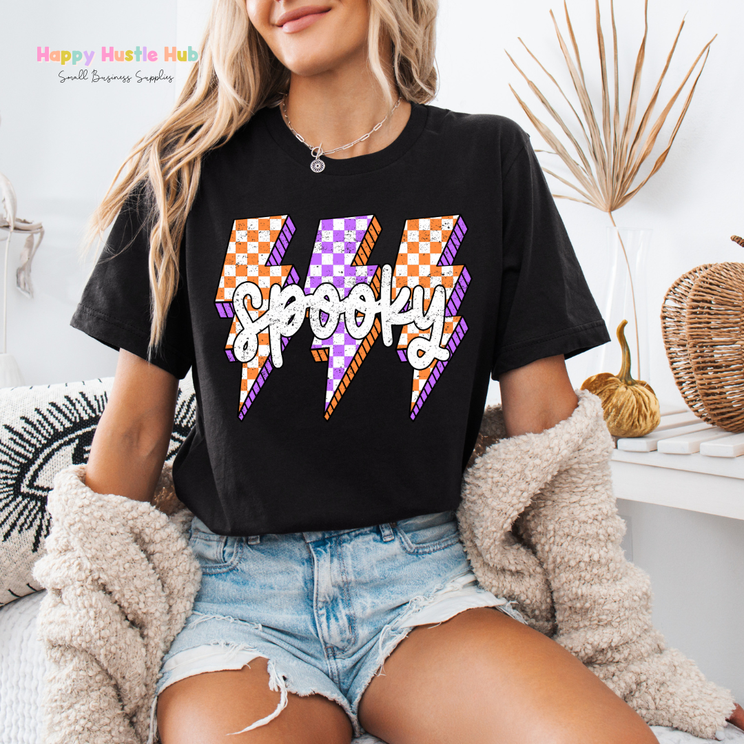 Spooky Checkered DTF Transfer