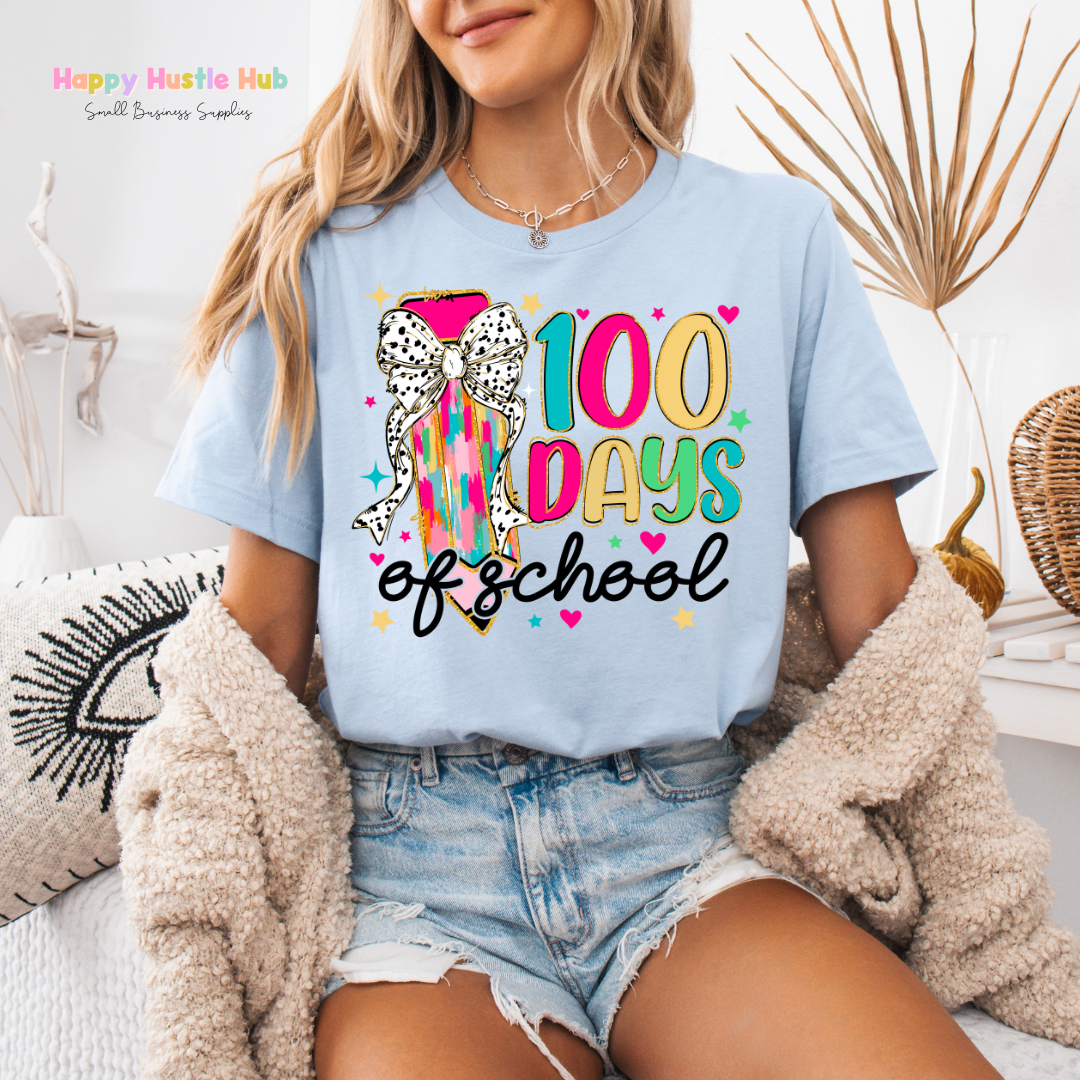 100 Days of School - Pencil DTF Transfer