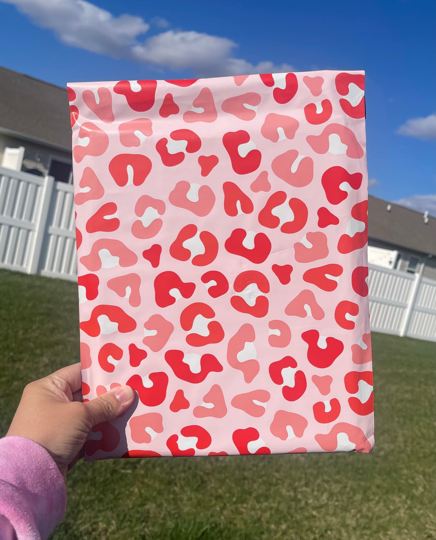 10x13 Pink Cheetah Poly Mailer