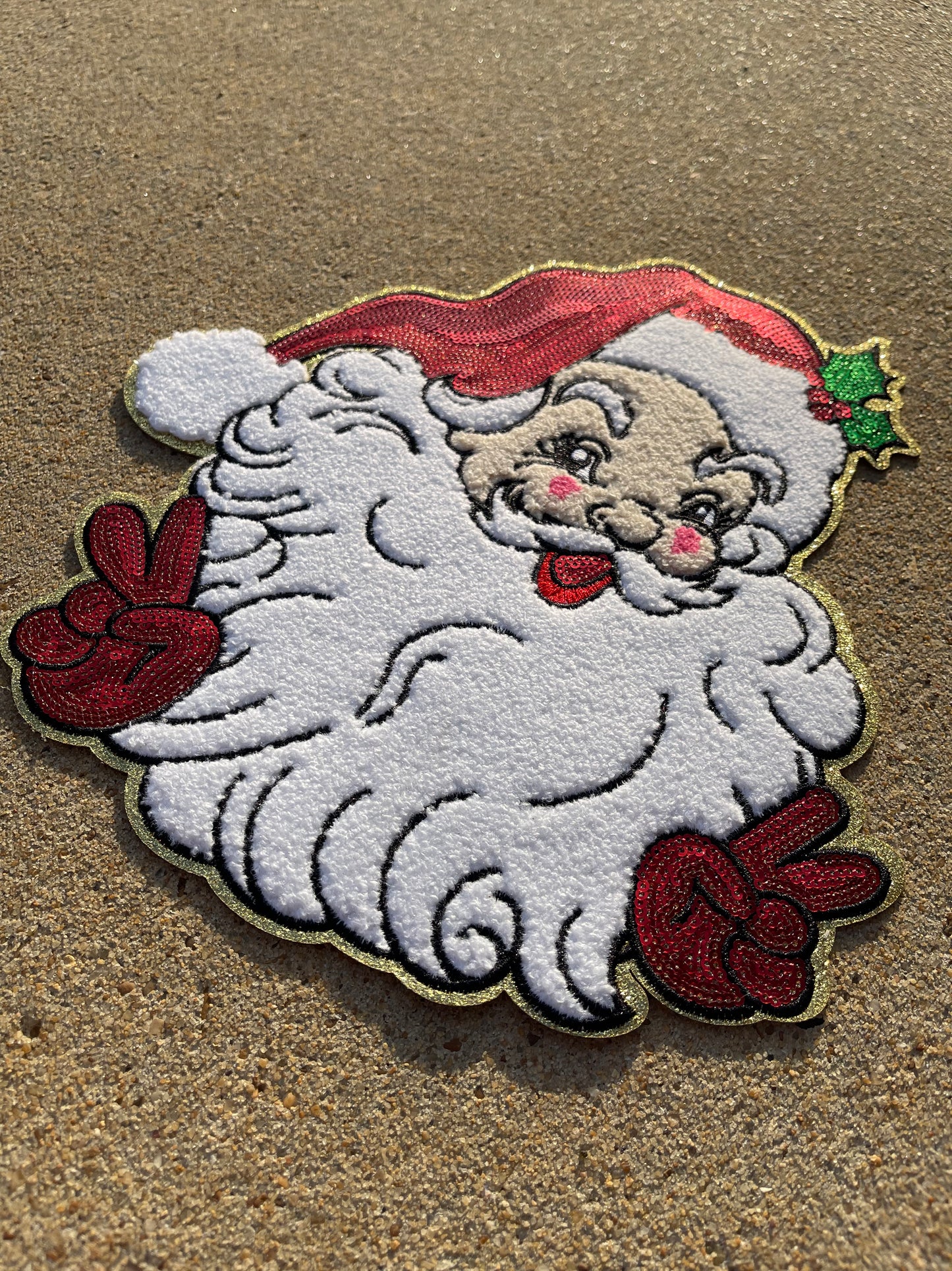 Peace Santa Chenille Patch