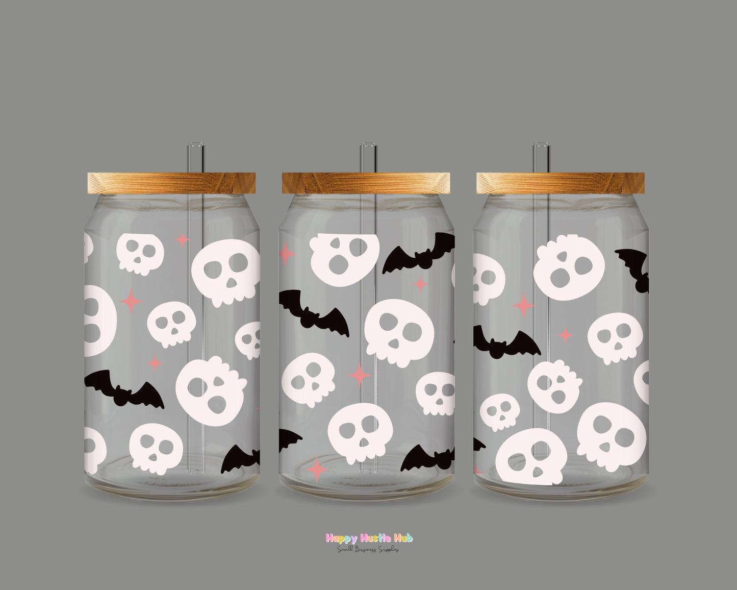Bat Skull UV DTF Wrap
