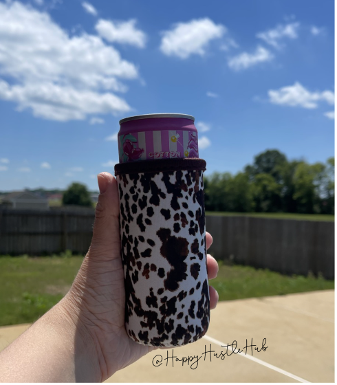 Cow Hide Koozie