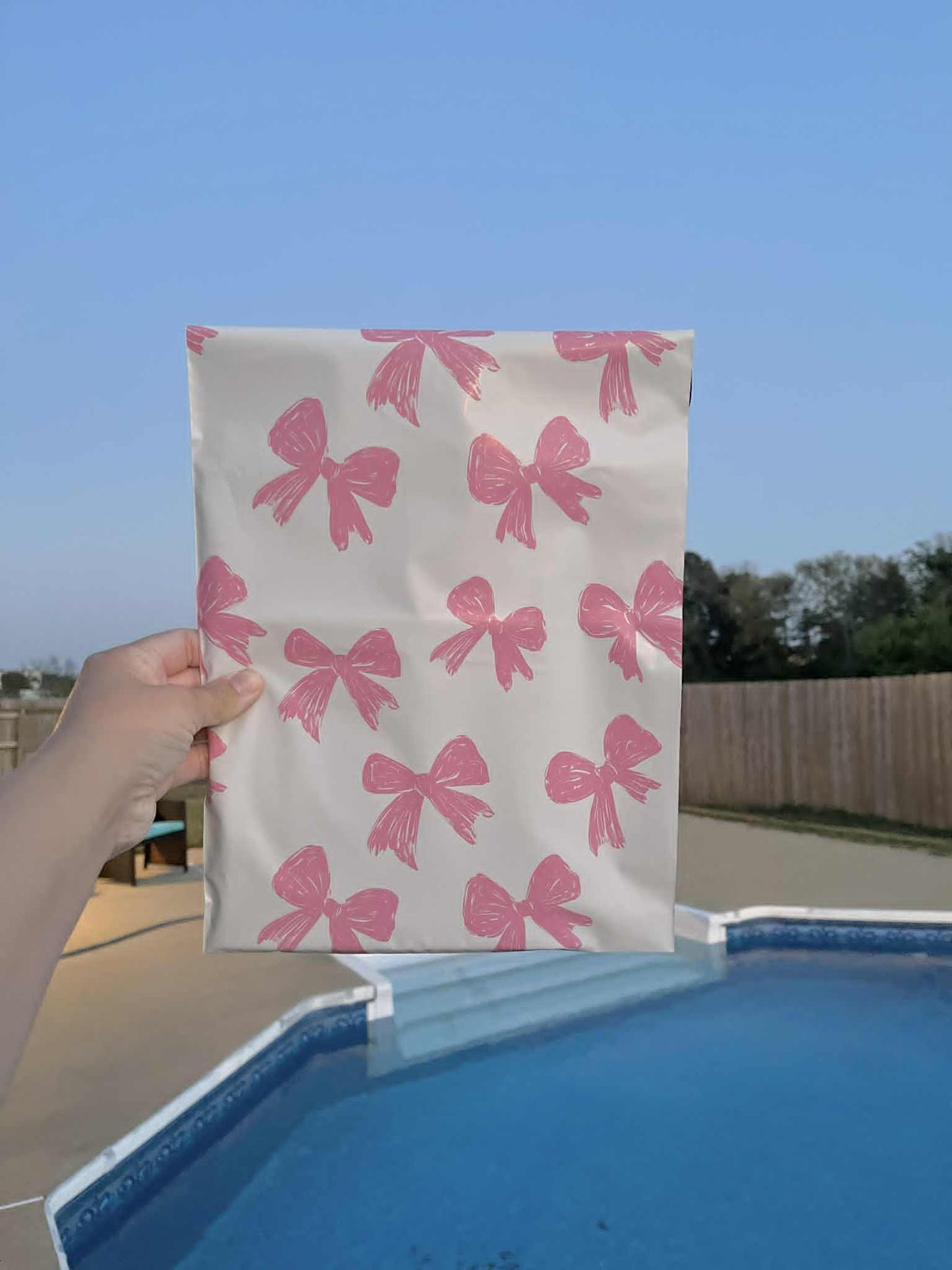 10x13 Bubble Gum Bows Poly Mailer