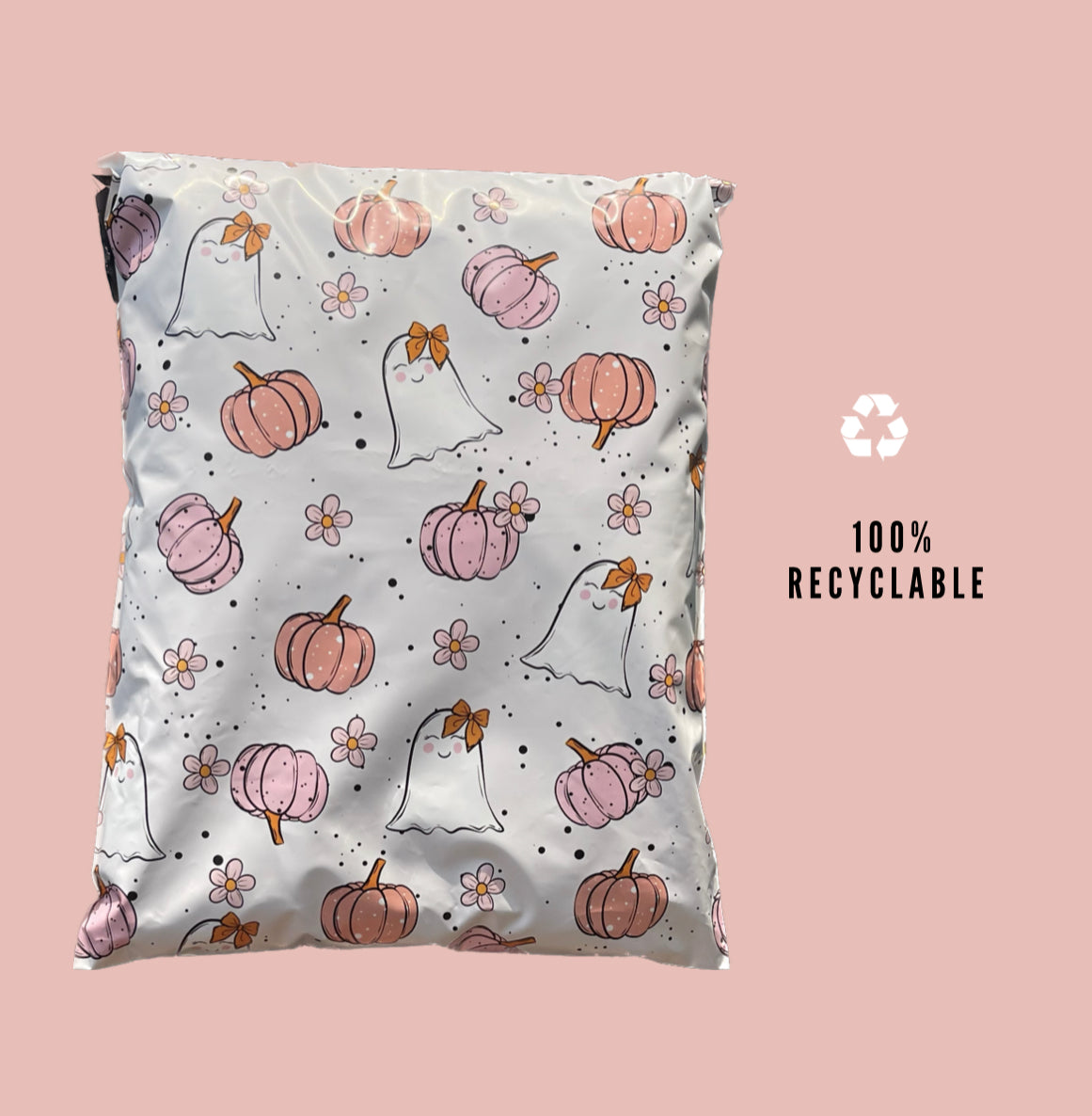 10x13 Pretty Girl Pumpkins Poly Mailer