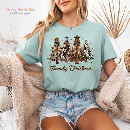 Howdy Christmas Western Trees DTF Transfer
