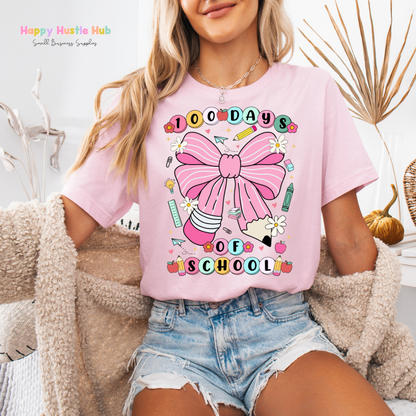 100 Days of School Bow DTF Transfer