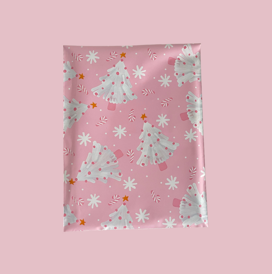 IMPERFECT Pink Christmas Poly Mailer