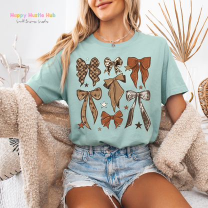 Western Bow Collage DTF Transfer