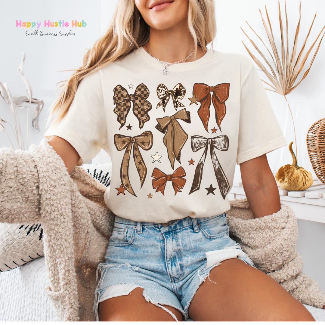 Western Bow Collage DTF Transfer