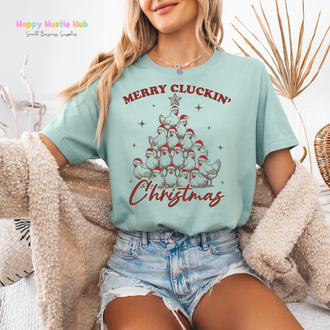 Merry Clucking Christmas DTF Transfer