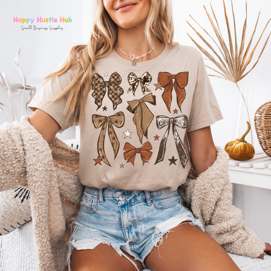 Western Bow Collage DTF Transfer