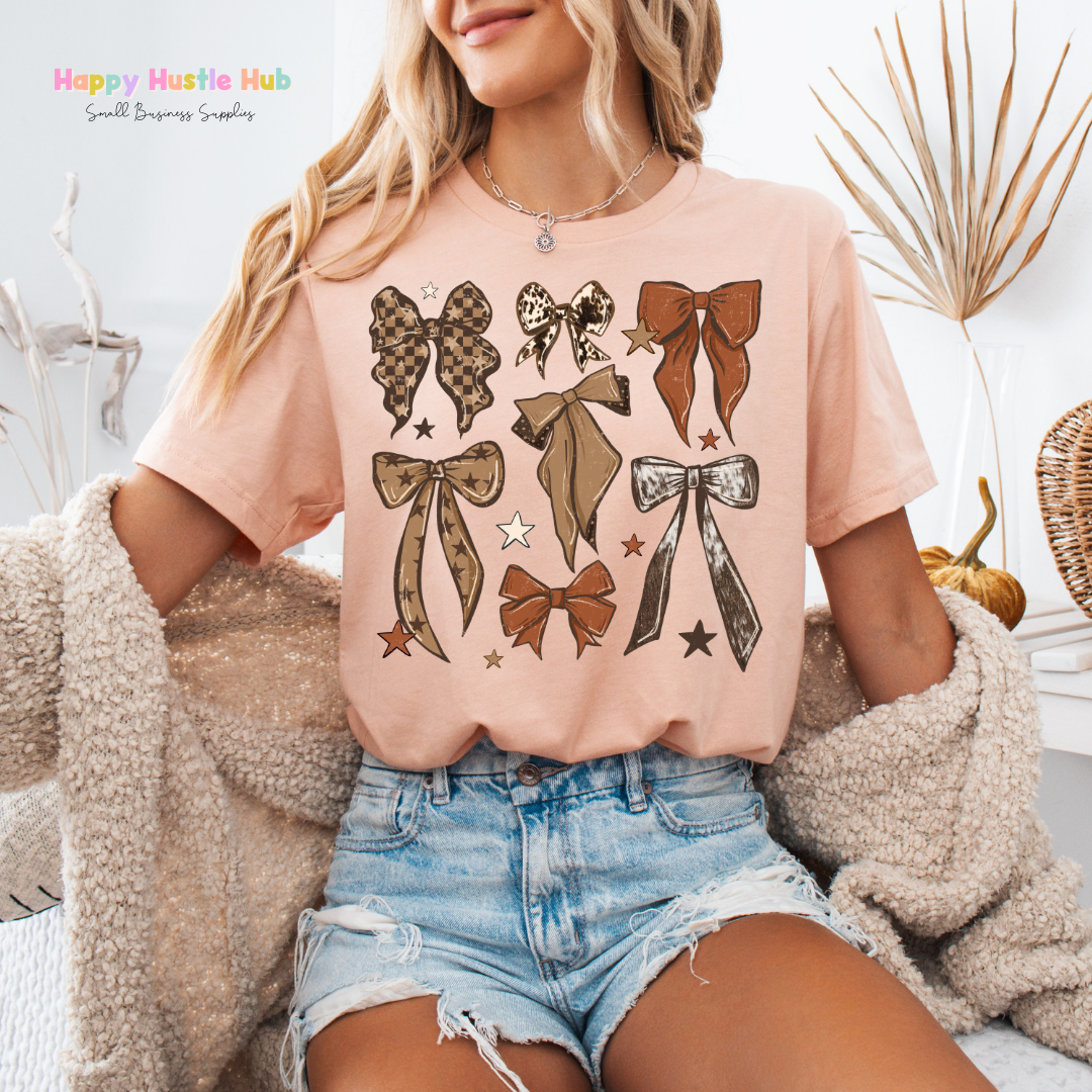 Western Bow Collage DTF Transfer