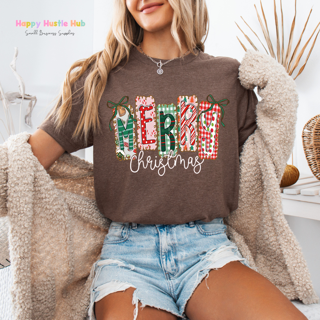 Merry Christmas Gift Tags DTF Transfer