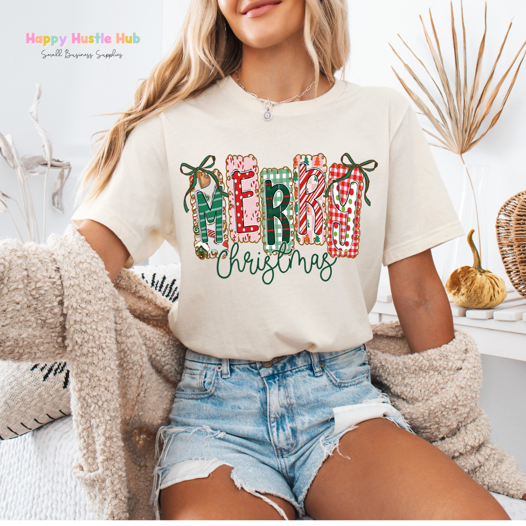 Merry Christmas Gift Tags DTF Transfer