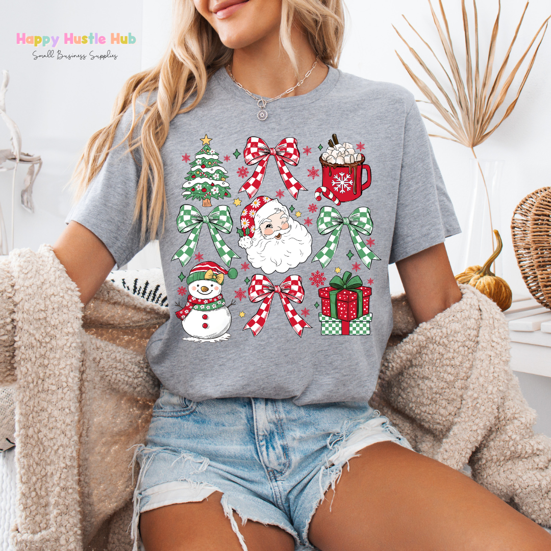 Christmas Bow Collage DTF Transfer