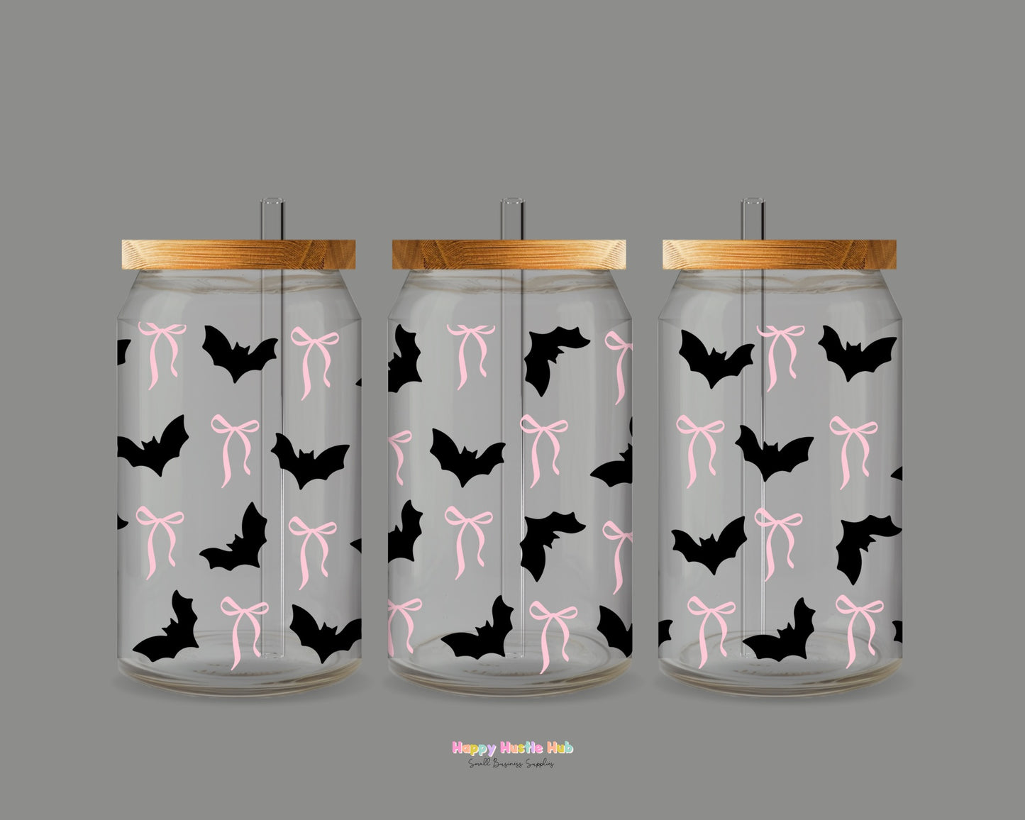 Girly Bats UV DTF Wrap