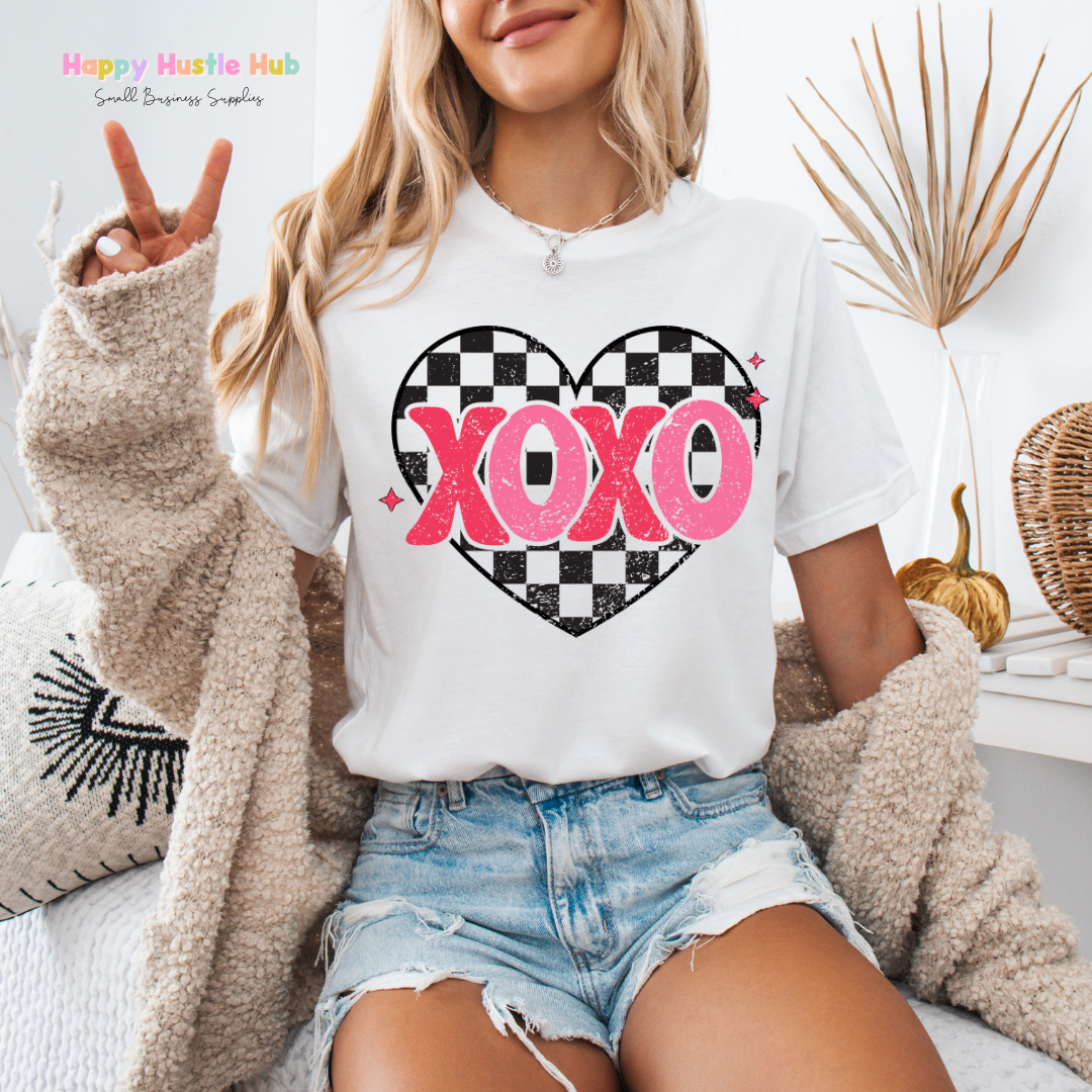 XOXO Heart DTF Transfer