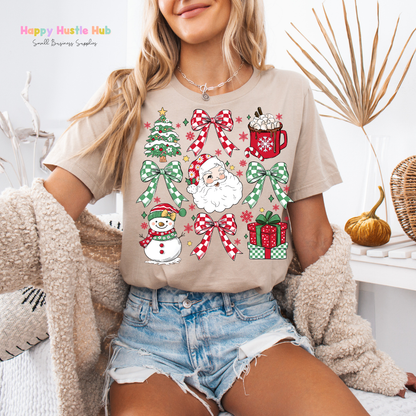 Christmas Bow Collage DTF Transfer