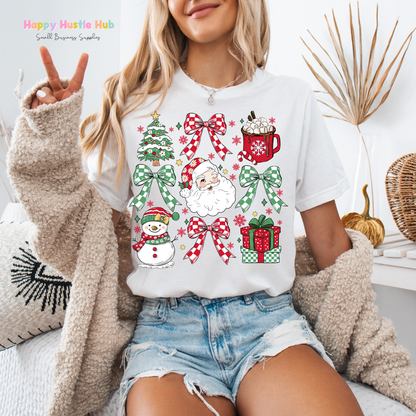 Christmas Bow Collage DTF Transfer