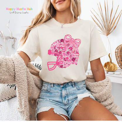 Pink Helmet DTF Transfer