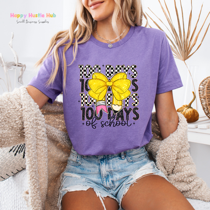 Checkered 100 Days of School DTF Transfer