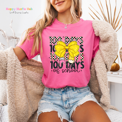 Checkered 100 Days of School DTF Transfer