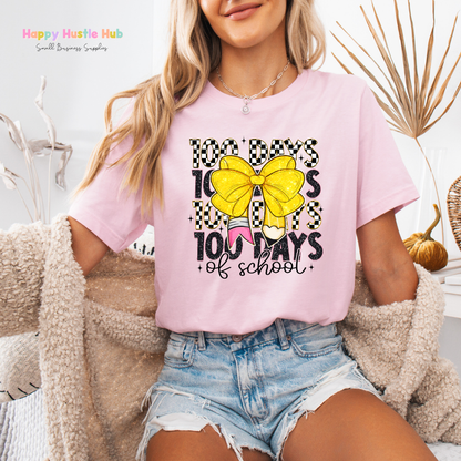 Checkered 100 Days of School DTF Transfer