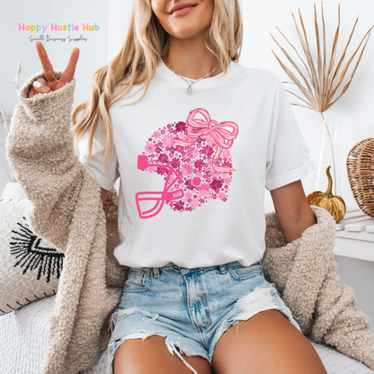 Pink Helmet DTF Transfer