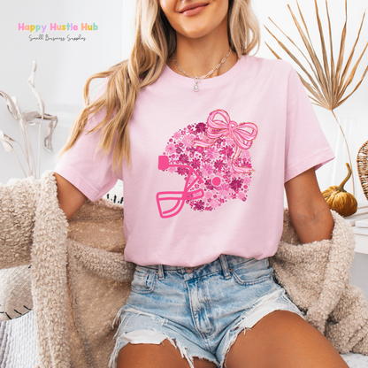 Pink Helmet DTF Transfer