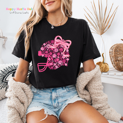 Pink Helmet DTF Transfer