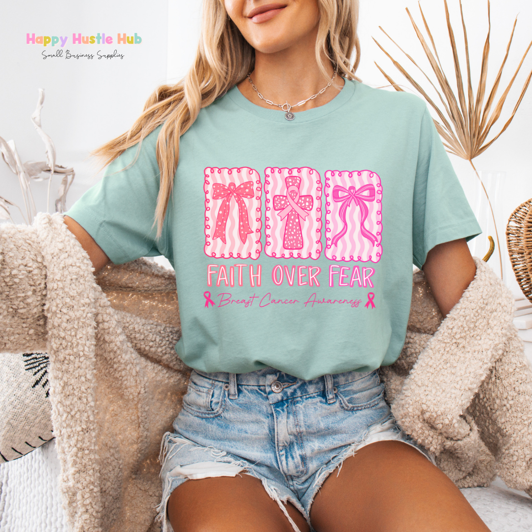 Faith over Pink DTF Transfer