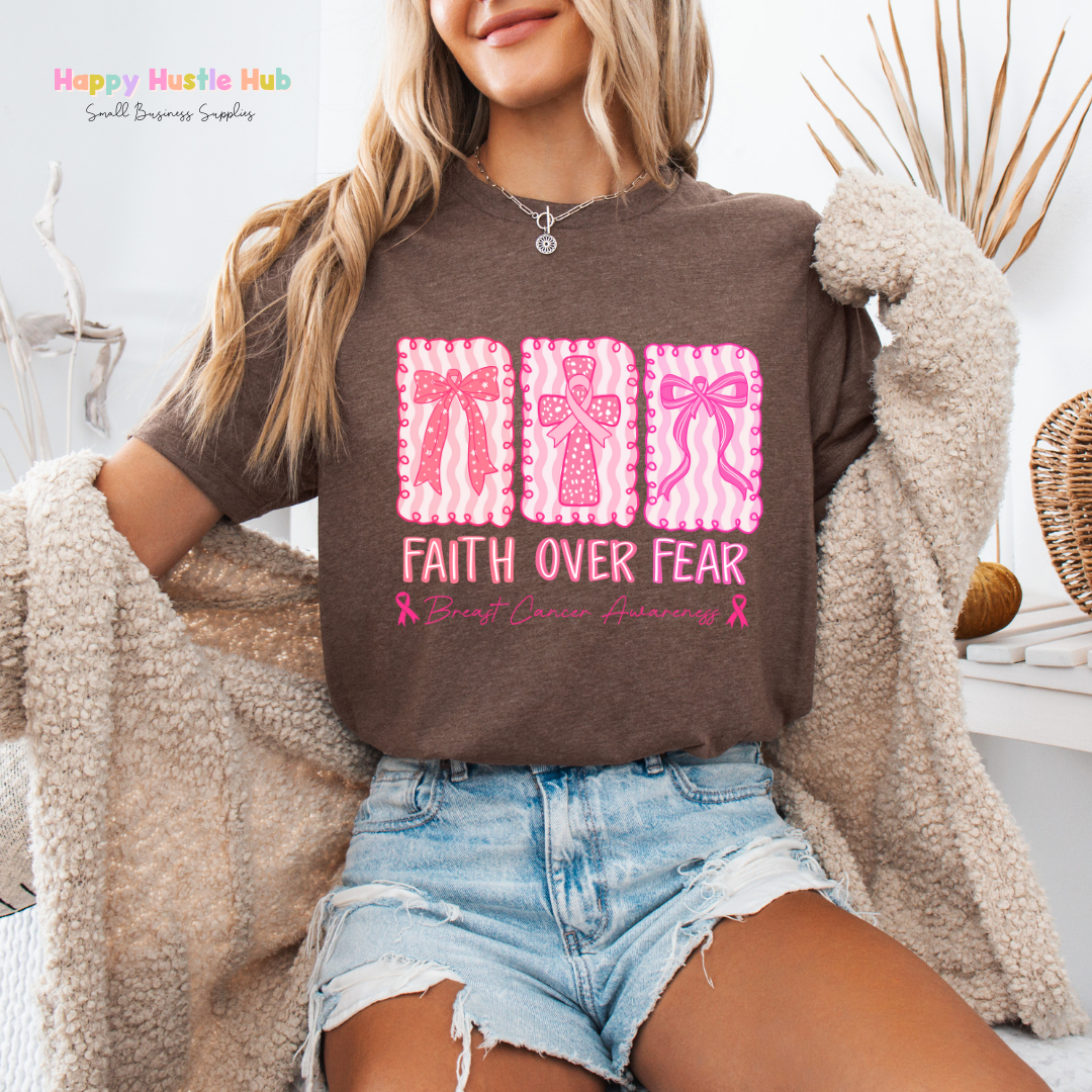 Faith over Pink DTF Transfer