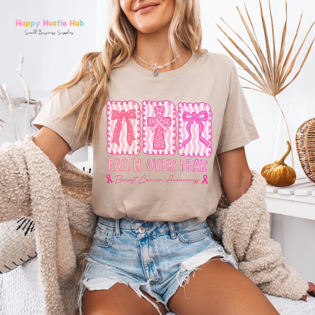 Faith over Pink DTF Transfer