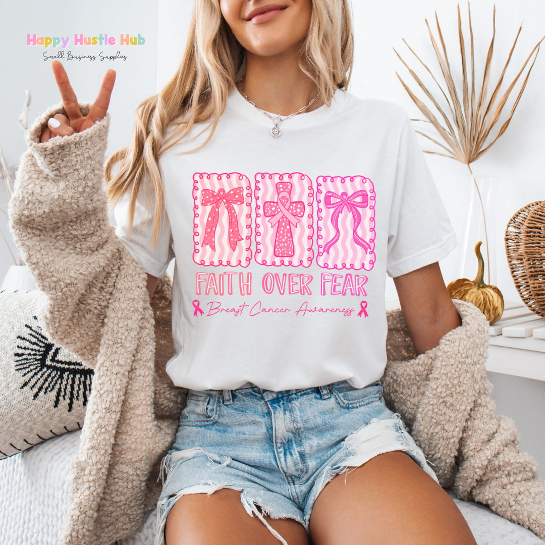 Faith over Pink DTF Transfer