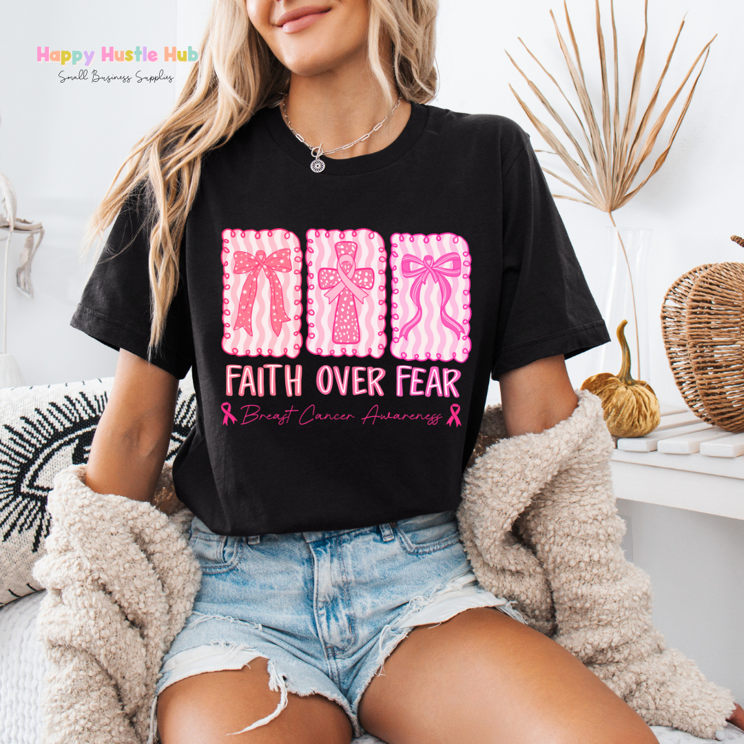 Faith over Pink DTF Transfer