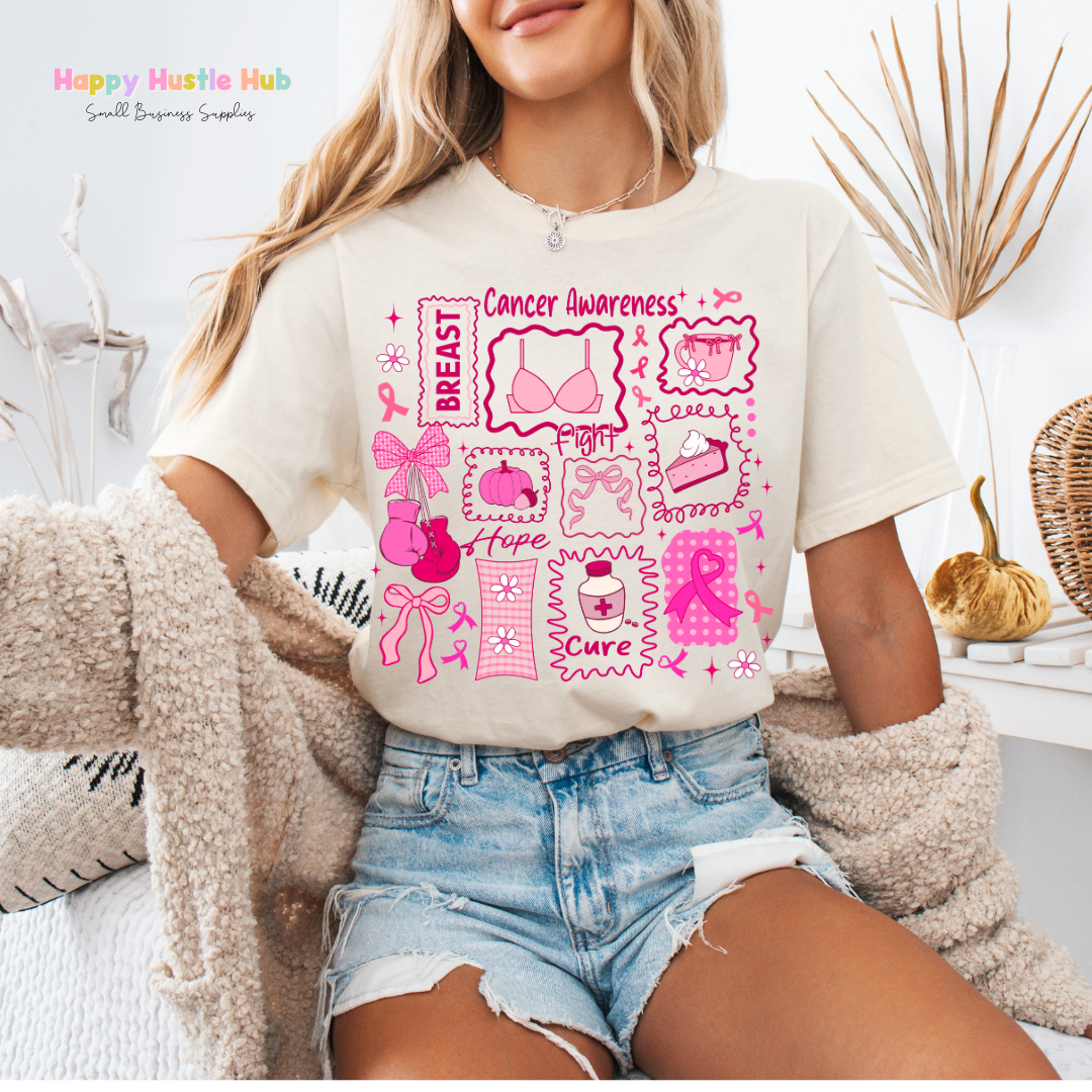 Pink Awareness DTF Transfer