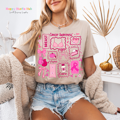 Pink Awareness DTF Transfer