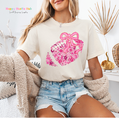 Pink Football DTF Transfer