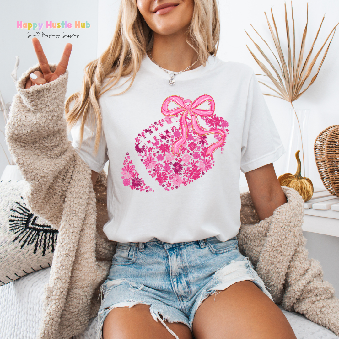 Pink Football DTF Transfer