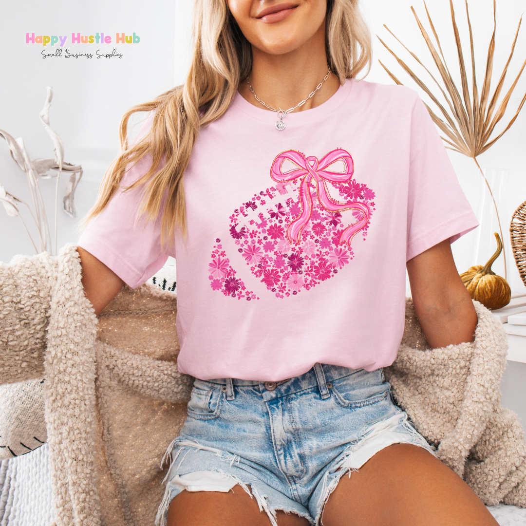 Pink Football DTF Transfer