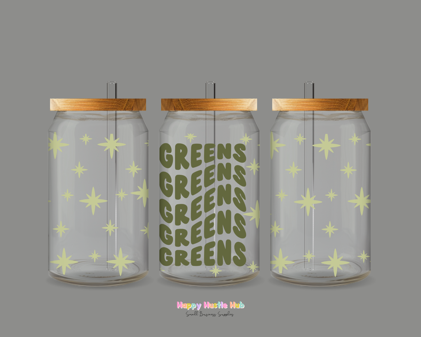 Greens UV DTF Cup Wrap