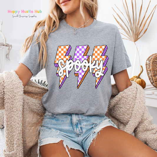 Spooky Checkered DTF Transfer