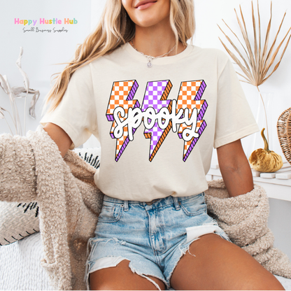 Spooky Checkered DTF Transfer