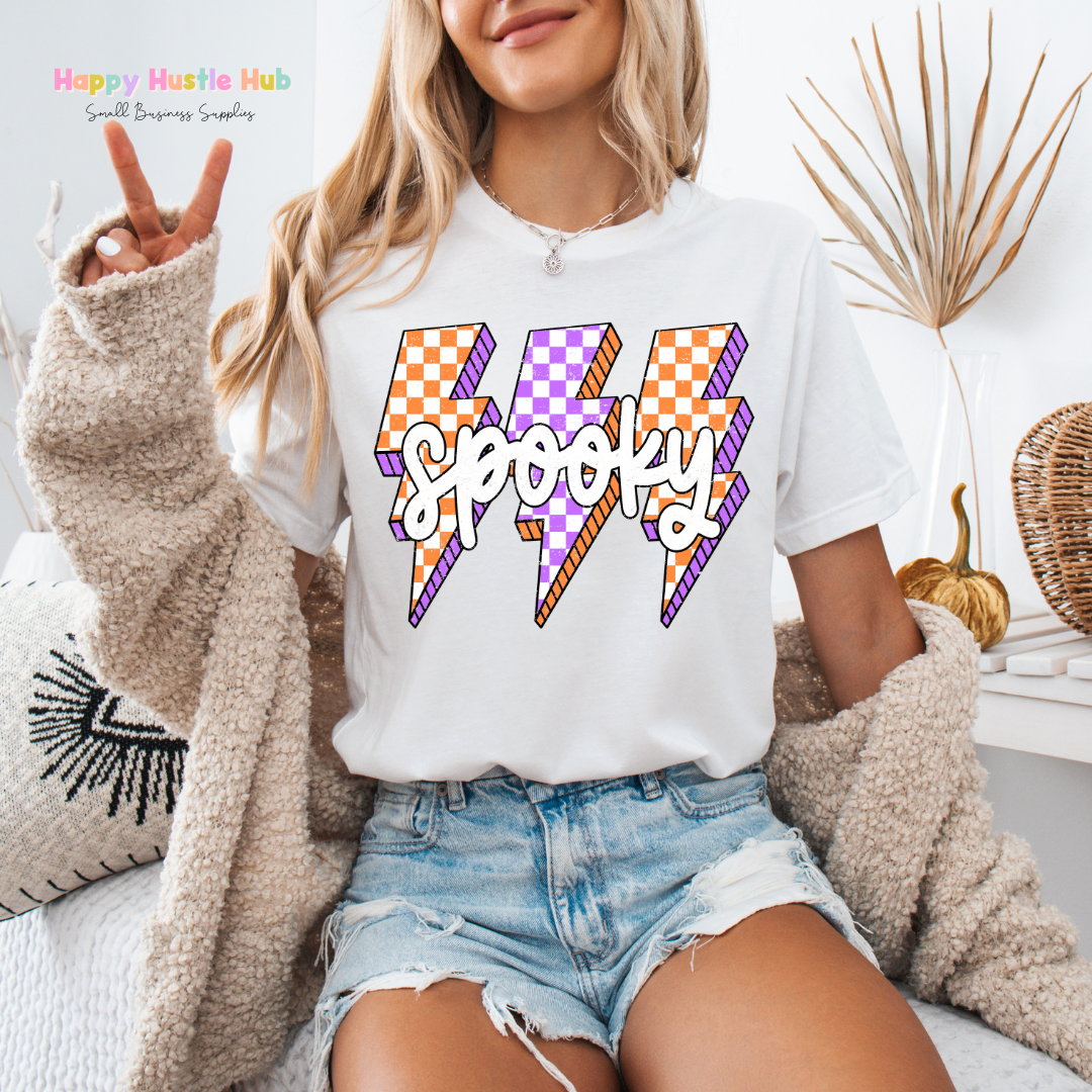 Spooky Checkered DTF Transfer