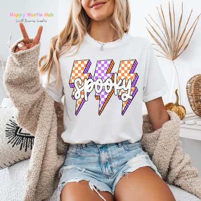 Spooky Checkered DTF Transfer