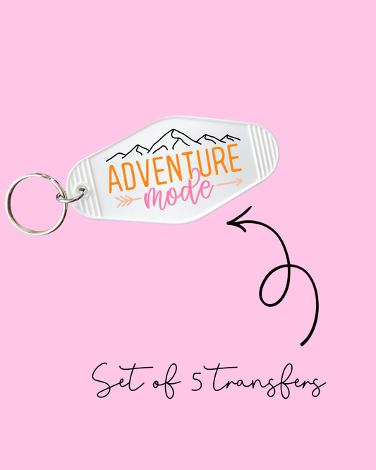 Adventure Mode – Motel Keychain UV DTF Transfers (Pack of 5)