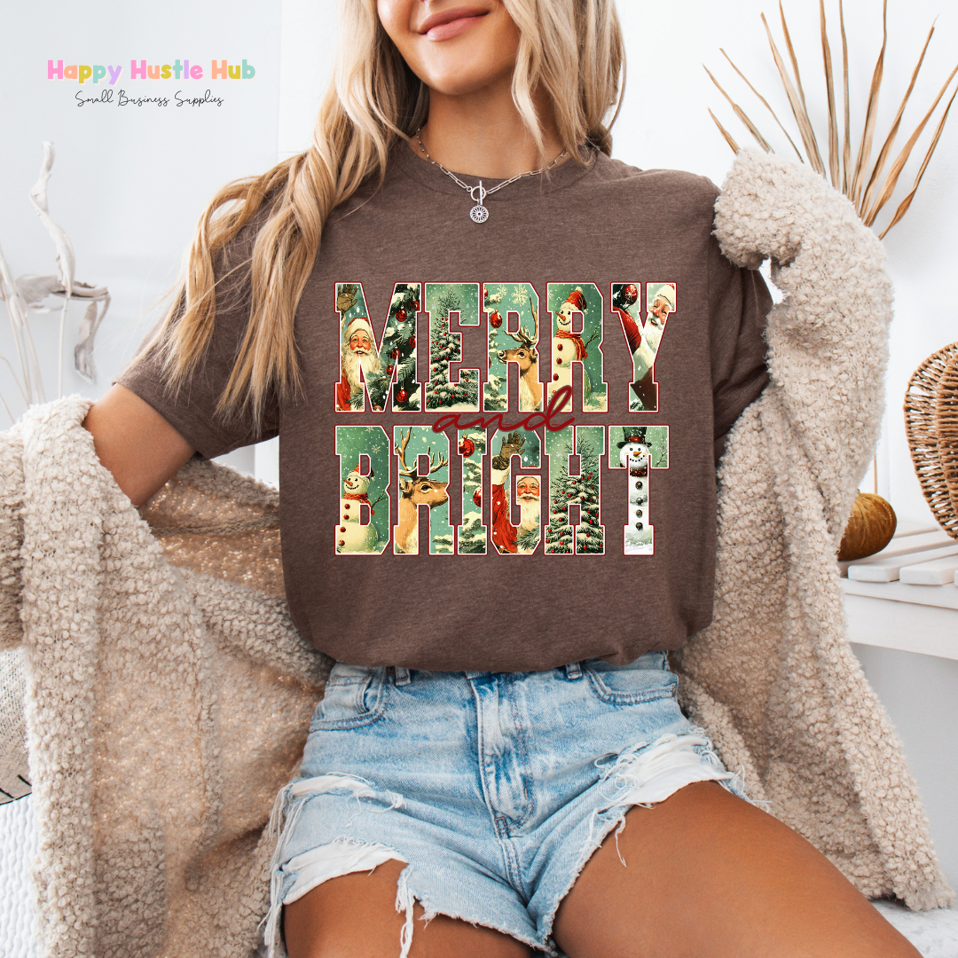 Merry & Bright DTF Transfer